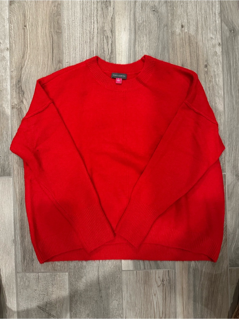 Vince Camuto Red Crewneck Sweater